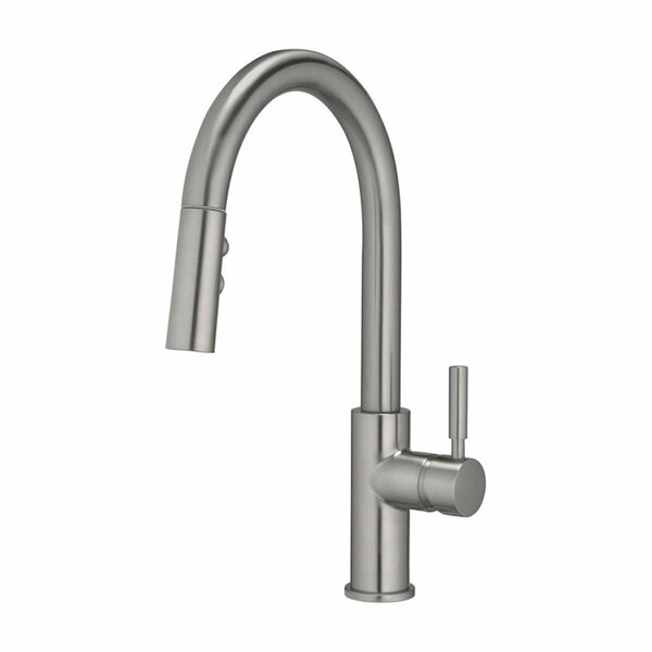 Bakebetter Vela Pull-Down One Handle Brushed Nickel Pulldown Kitchen Faucet BA2737361
